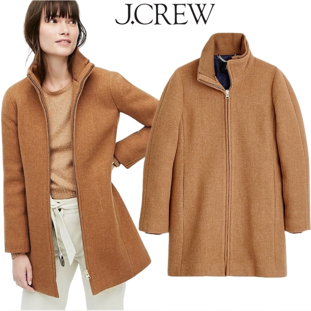 J. Crew Women's Camel Pea Coat